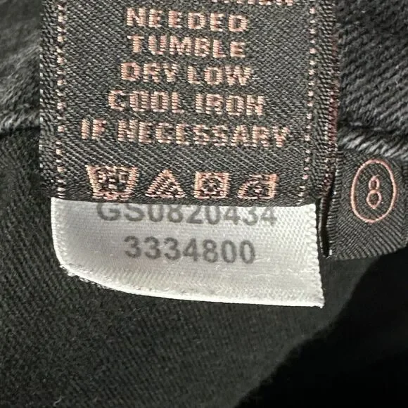 Jen7 Seven For All Mankind 7FAM Jeans Womens 8 Black Petite Slim Bootcut Stretch - Picture 16 of 16